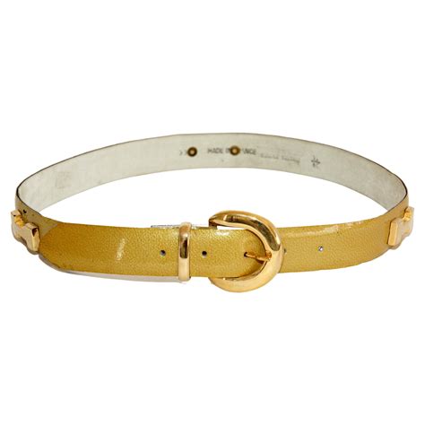 prada bianco argento pelle verniciata fibbia women's belt 26w